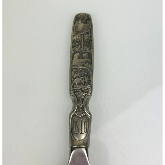 OSLO Pewter Made in Norway Pie Server Serving Utensil Kitchen Tool - Picture 2 of 13